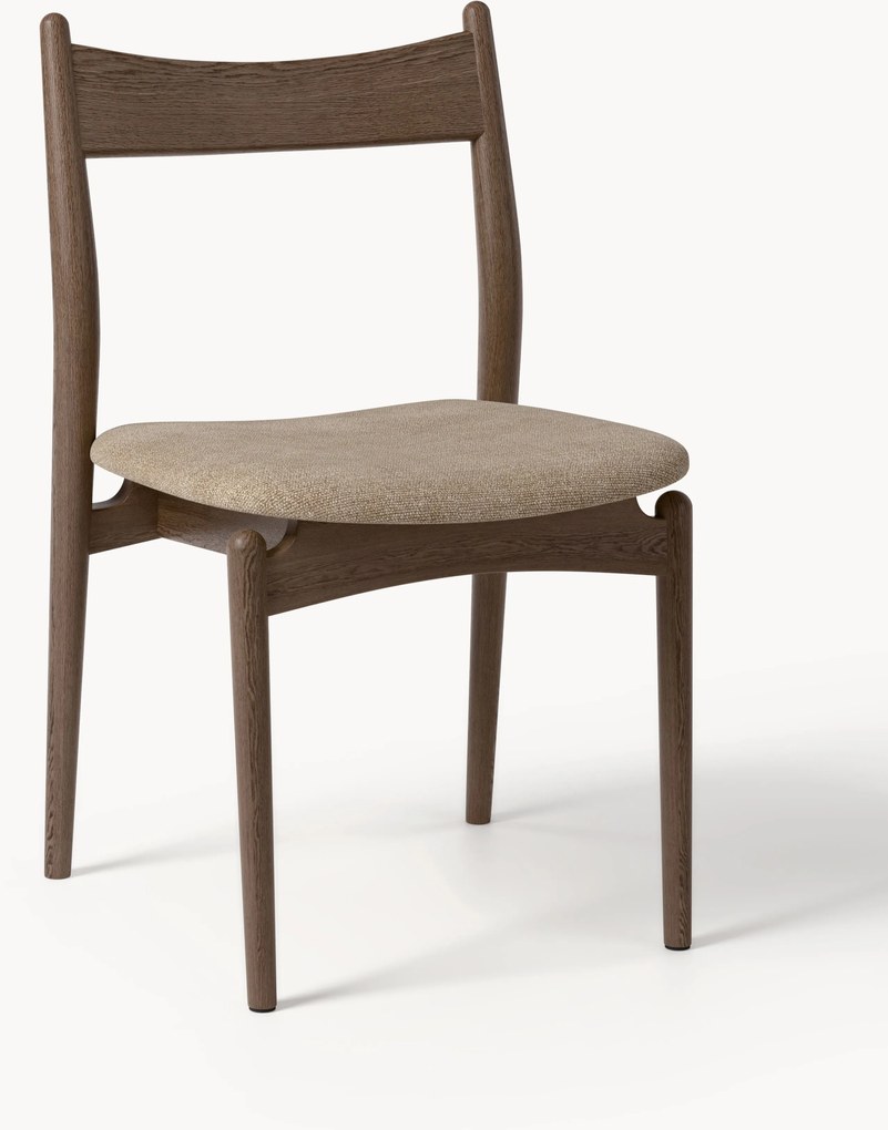 Cadeira de jantar em madeira de freixo com assento estofado Koa