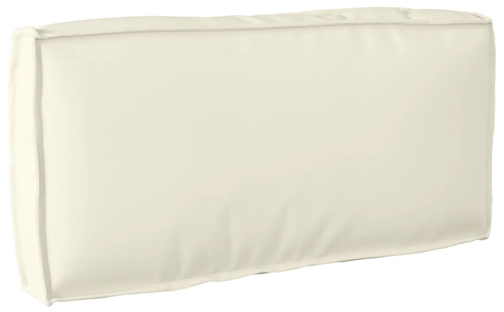 vidaXL Almofada de palete para encosto Creme 80 x 40 x 12 cm