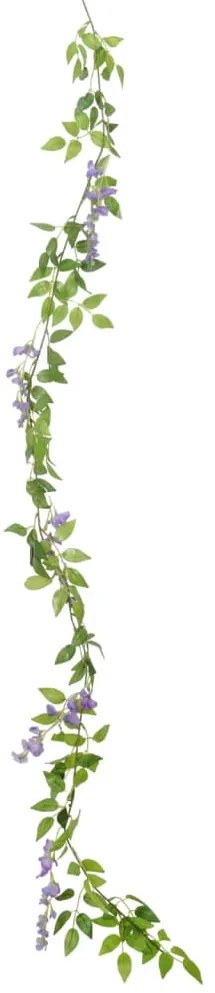 Grinaldas de flores de Natal 6 pcs 200 cm roxo