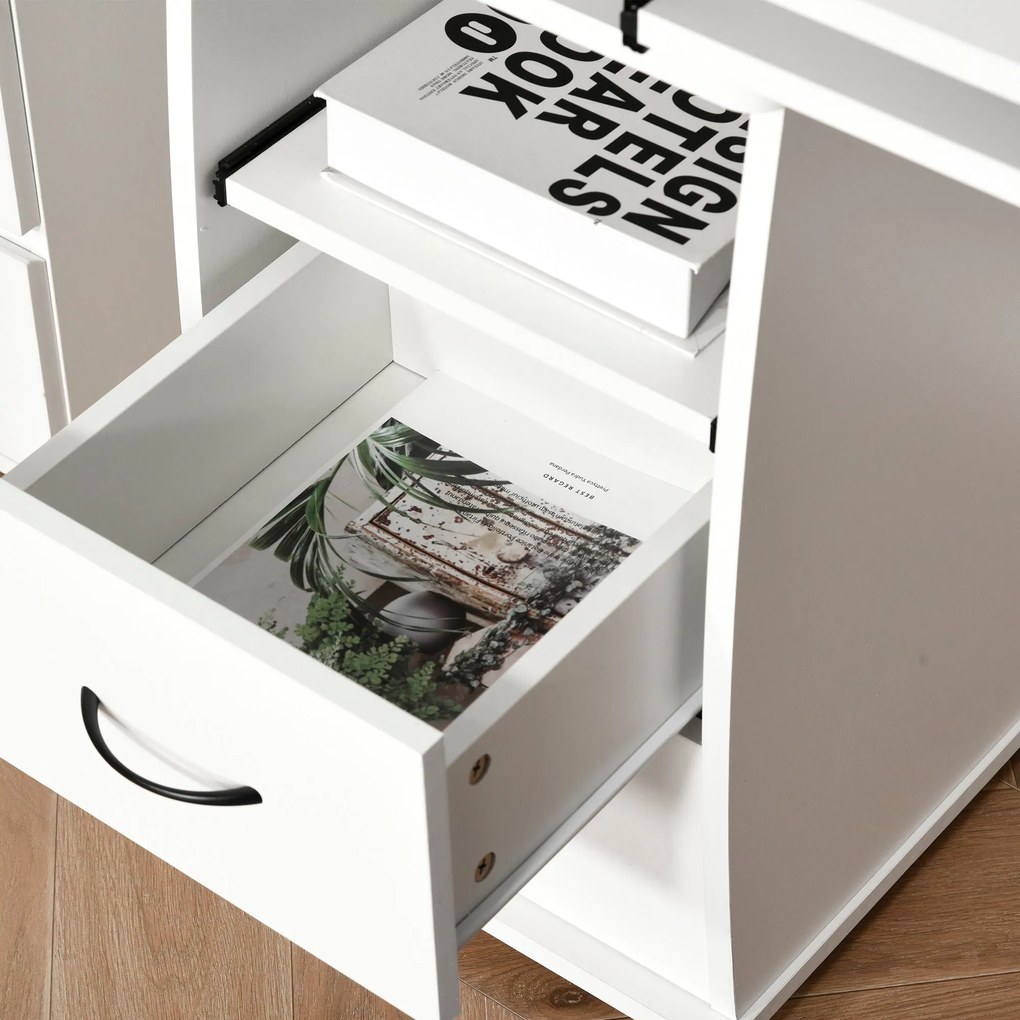 Secretária de Canto – Modelo Uppsala – 120x55x85 – Moderna – Branco