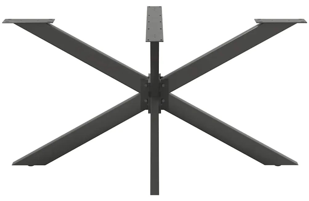 Pé de mesa de jantar em formato de aranha, antracite, 150x78x(72-73) c