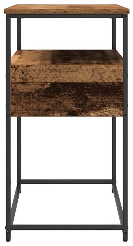 Mesa de Consola vidaXL Madeira Velha 75x40x75 cm Madeira Reforçada e A