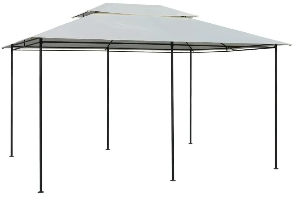Tenda de jardim com cortinas 4x3 m branco