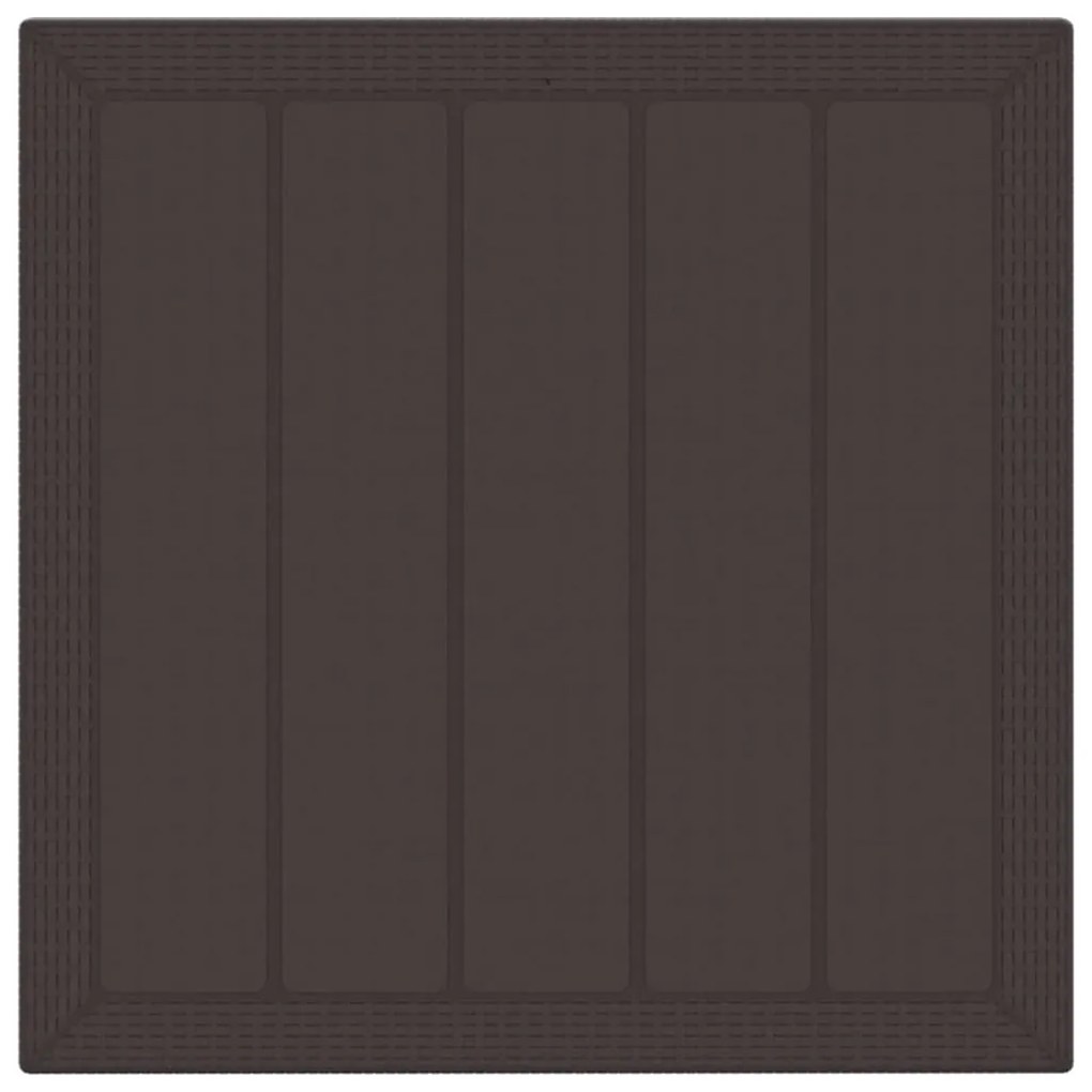 Conjunto de Jantar para Jardim 3 pcs Castanho 100 x 100 x 73 cm