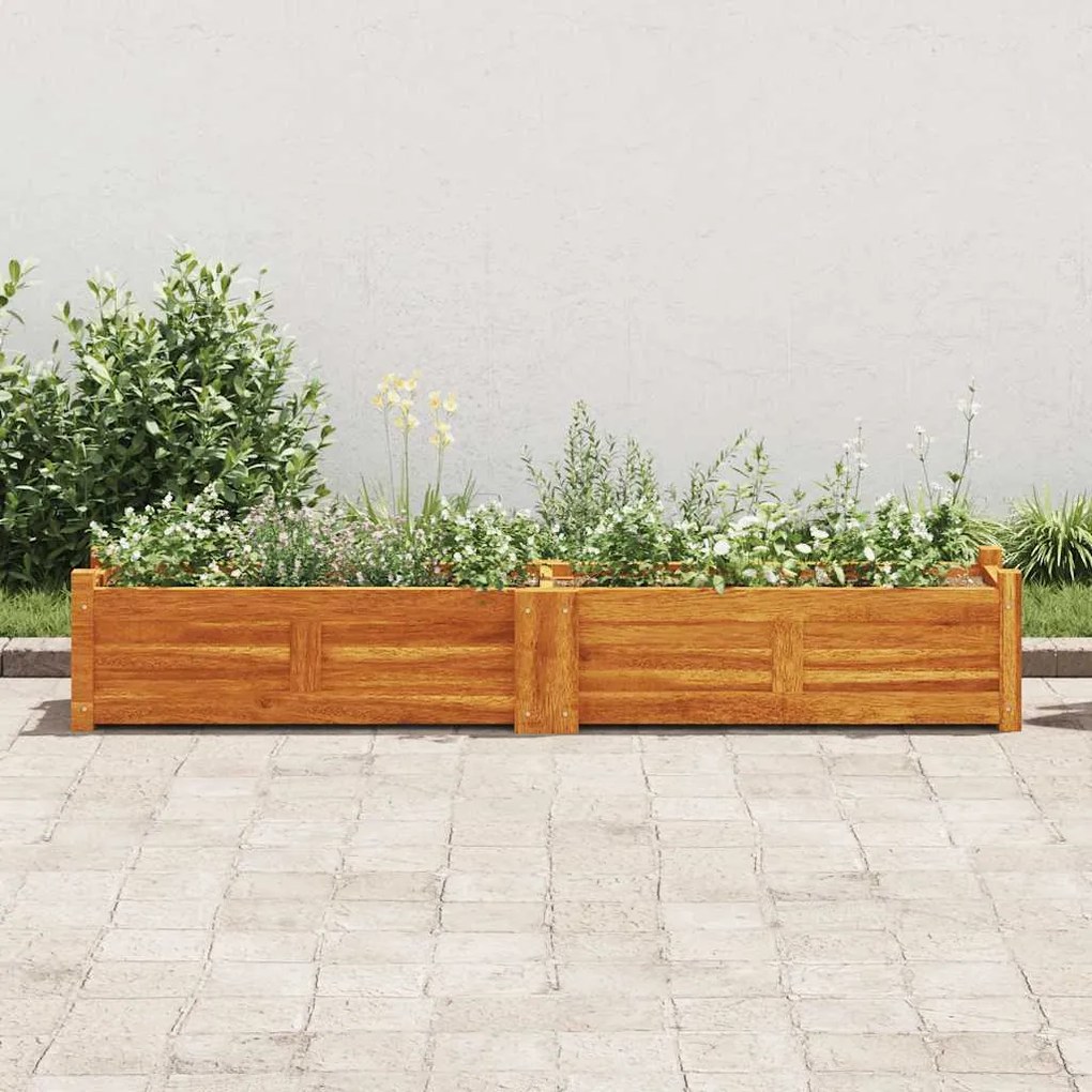 Canteiro elevado de jardim 150x30x25 cm madeira de acácia