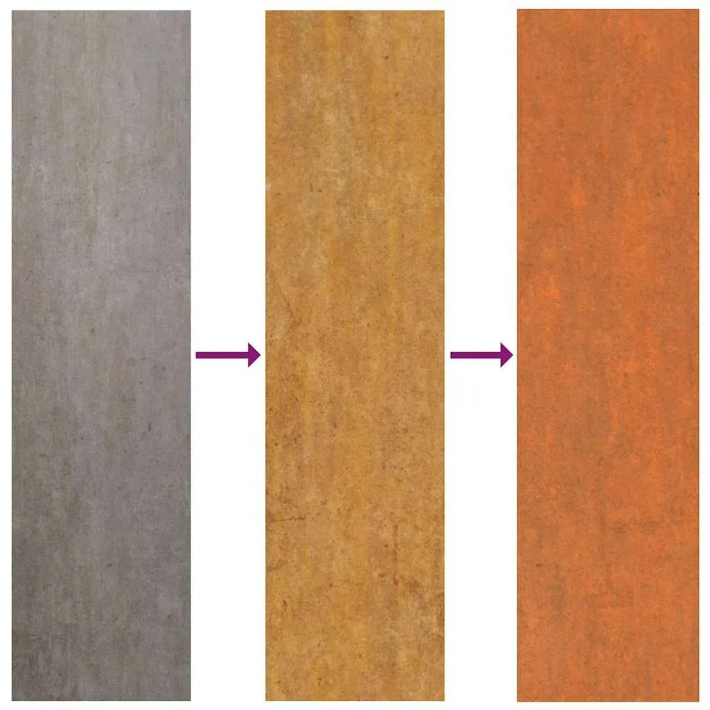 Canteiro de jardim 100x40x45 cm aço corten cor enferrujado