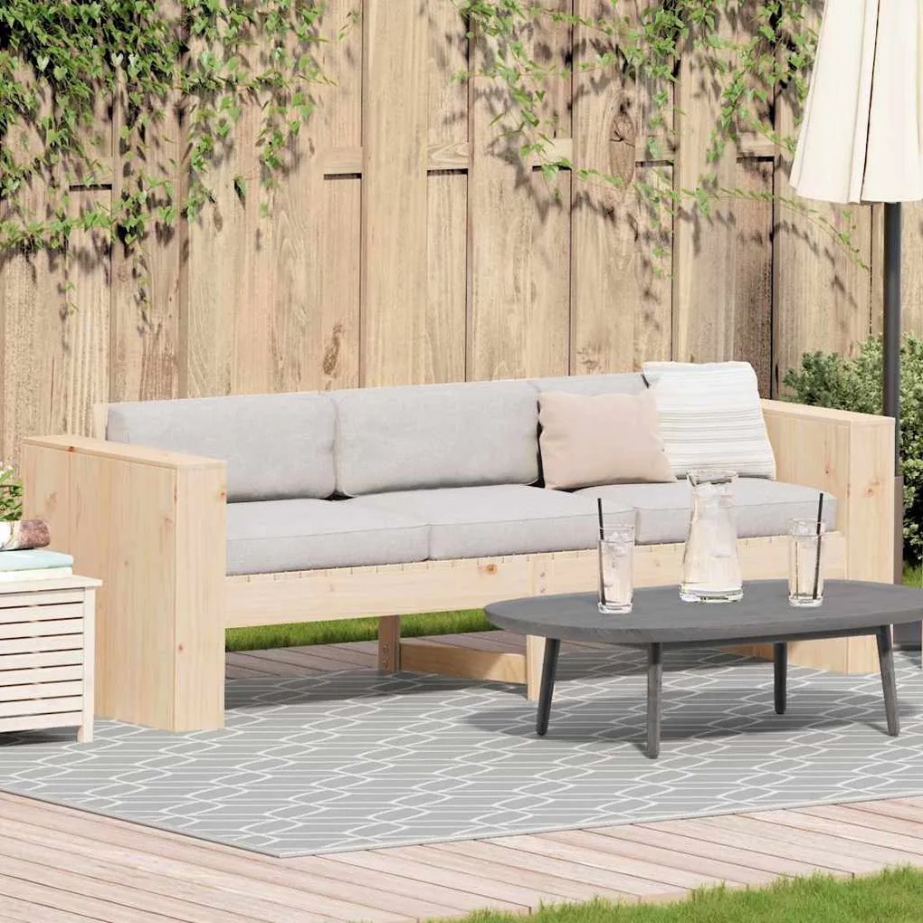 vidaXL Banco de Jardim 185,5x60x62 cm em Madeira Sólida de Pinho