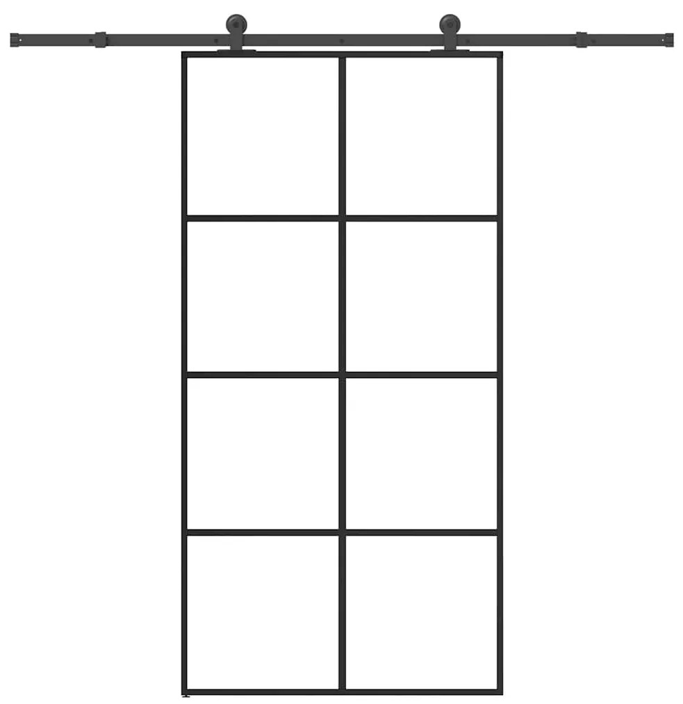 Porta desliz. c/ conj. ferragens 102,5x205cm vidro ESG/alumínio