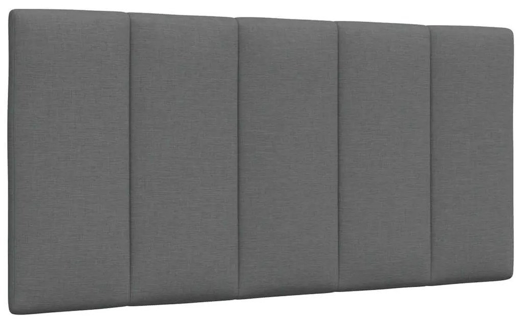 Cama com colchão 100x200 cm tecido cinzento-escuro