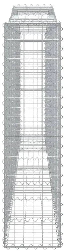 Cestos gabião arqueados 6pcs 400x30x120/140cm ferro galvanizado