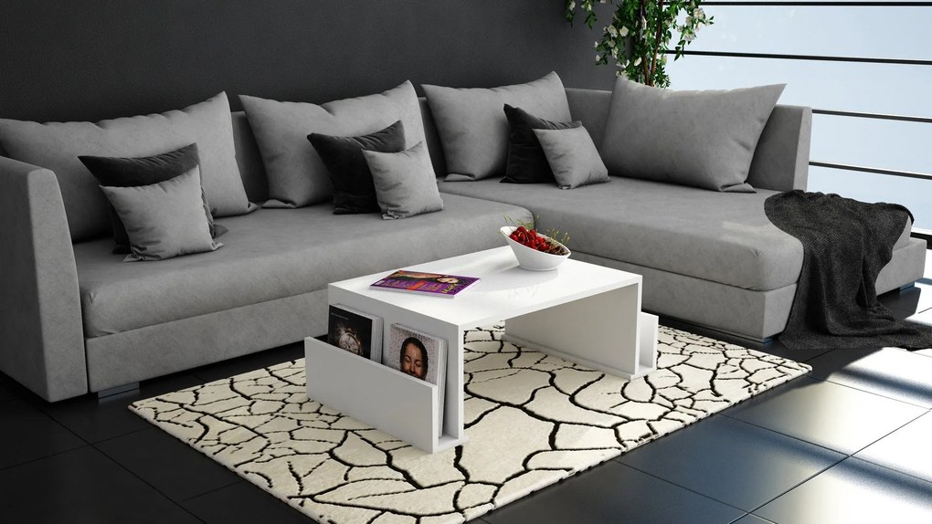 Mesa de Centro Magazin – Branco – 95x36,8x60 cm