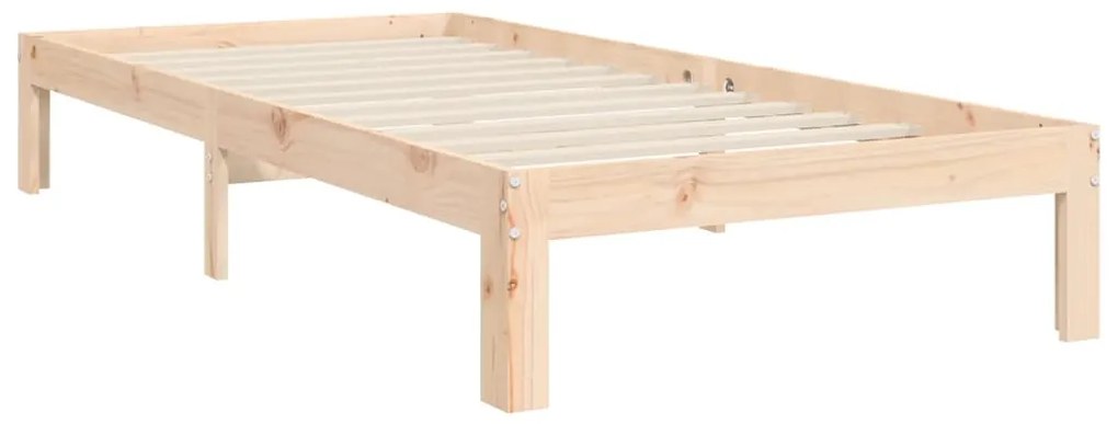 Cama sem colchão 90x200 cm madeira de pinho maciça