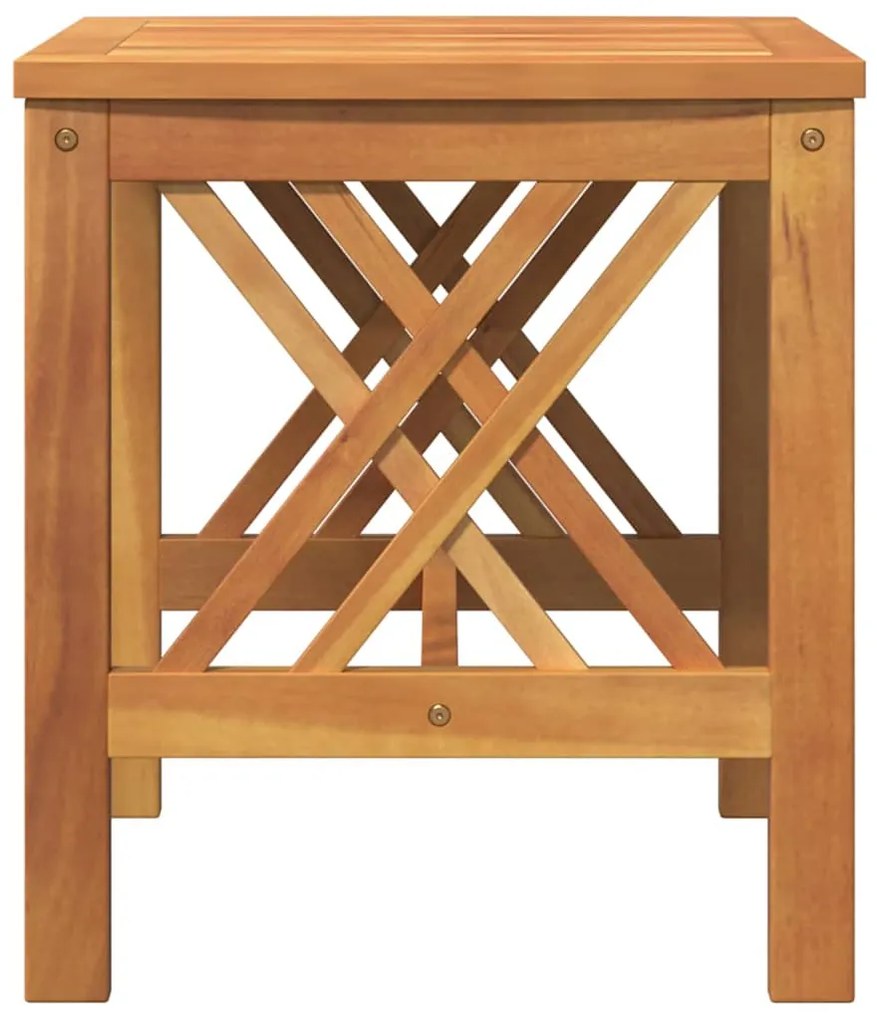 Mesa Lateral para Jardim vidaXL Castanha 45x45x50 cm Madeira de Acácia