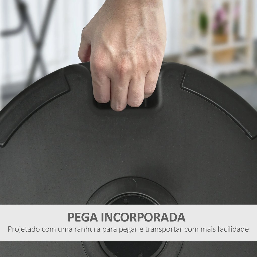 Base para Chapéu de Sol de PE Redonda Suporte para Chapéu de Sol 2,5kg