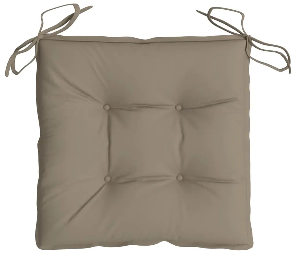 Almofadões de cadeira 6 pcs tecido oxford cinza-acastanhado