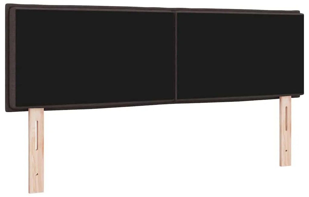 Cabeceira vidaXL Design Linhas Castanho 140 cm Tecido
