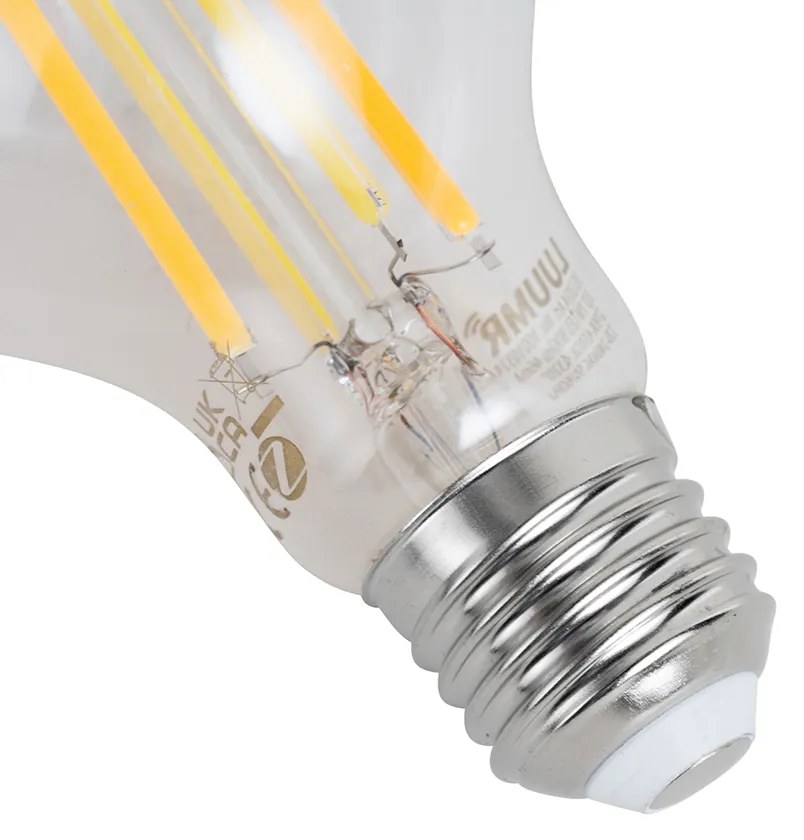Conjunto de 3 lâmpadas LED E27 inteligentes reguláveis A60 7W 806LM 2700-6500K incl. Zigbee Smart Hub
