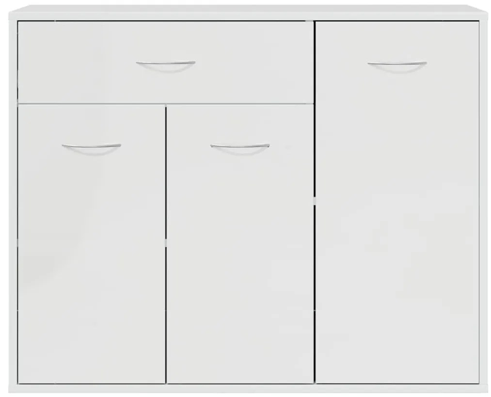 Aparador 88x30x70 cm contraplacado branco brilhante