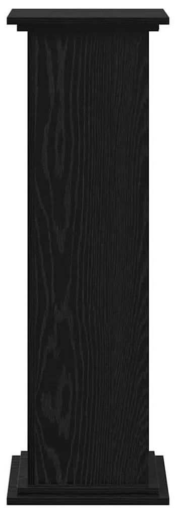 Suporte de Plantas Preto Carvalho 33 x 33 x 100 cm em Madeira Engineer