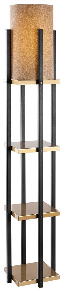 Candeeiro de Pé 7116 – Preto e Dourado – 25 x 25 x 130 cm