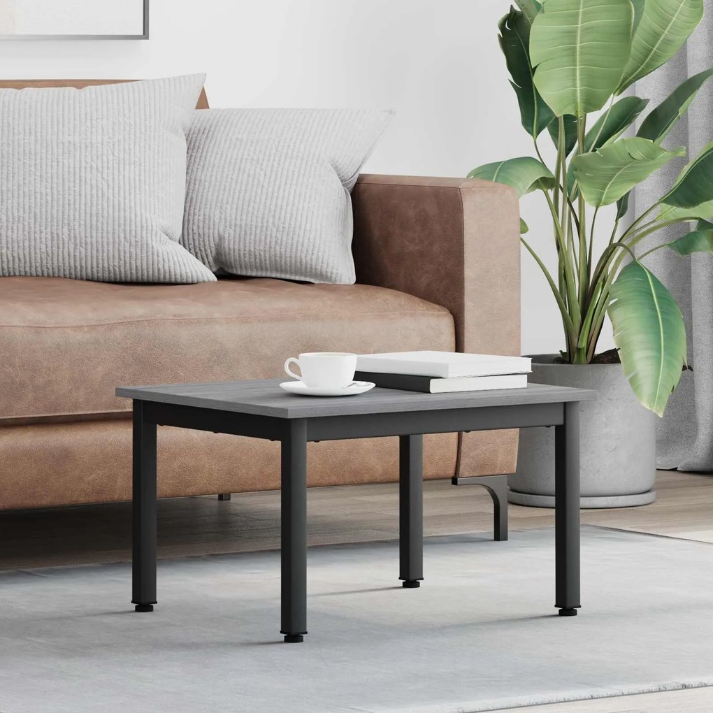 vidaXL Mesa de centro Cinza Sonoma 60 x 50 x 36 cm Madeira processada