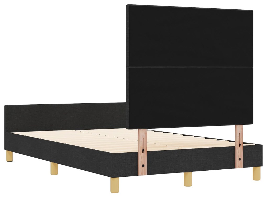 Cama vidaXL Preta 120x200 cm em Tecido