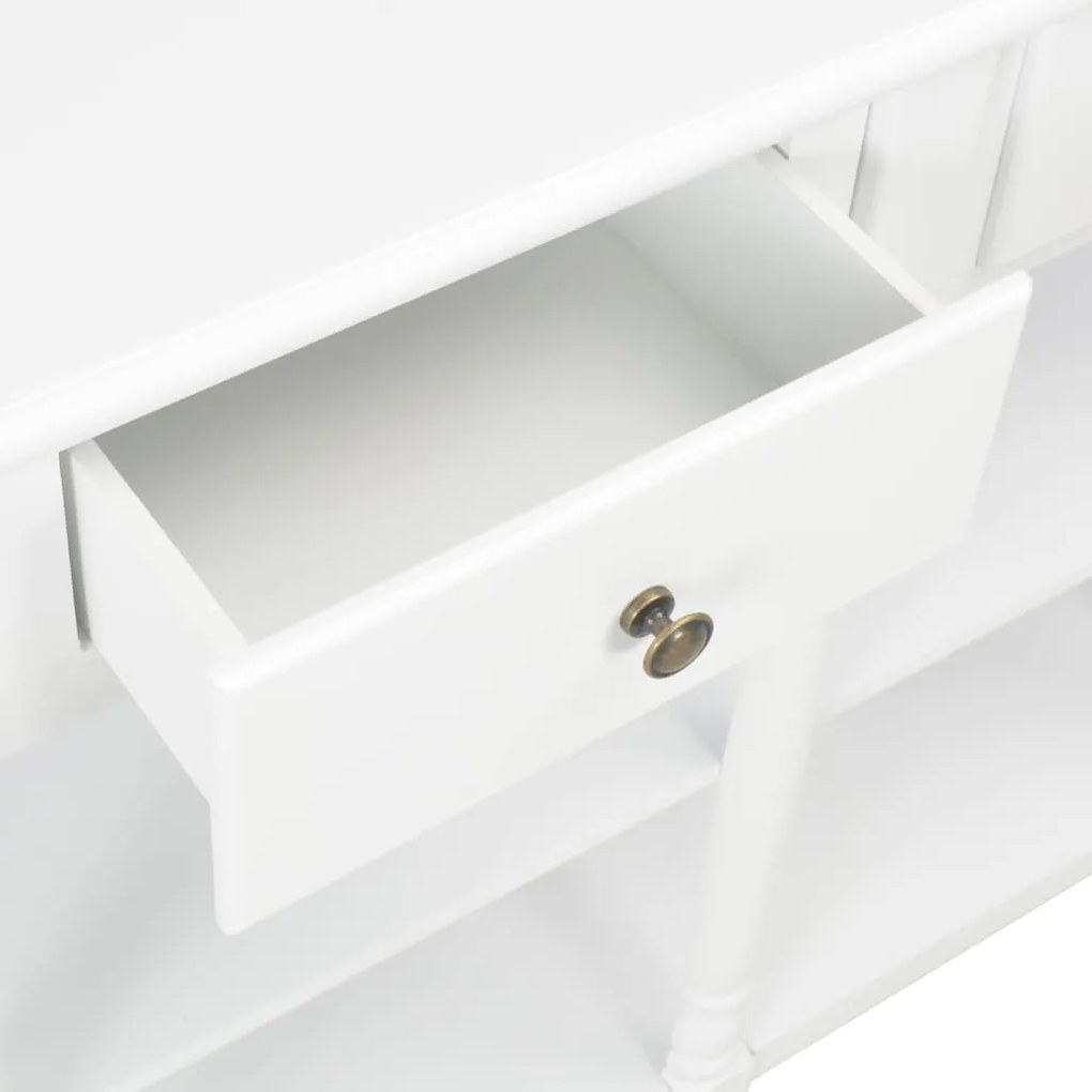 Mesa consola 120x30x76 cm MDF branco