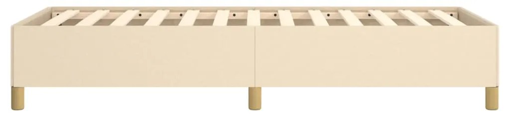 Estrutura de cama 90x200 cm tecido cor creme