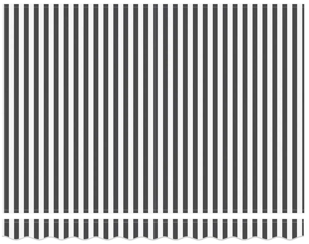 Toldo retrátil manual 300x250 cm antracite e branco