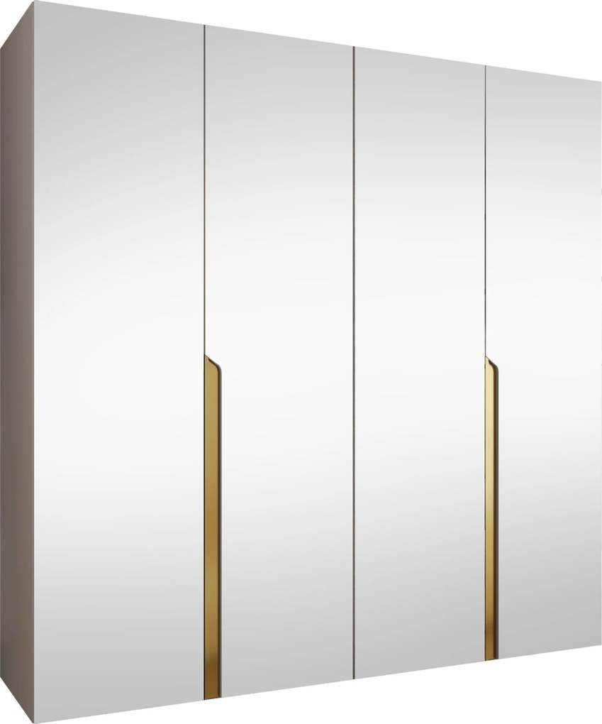 Roupeiro Hartford 591, Caxemira, Dourado, 202x200x52cm, 135.3 kg, Portas para roupeiro: Com dobradiças