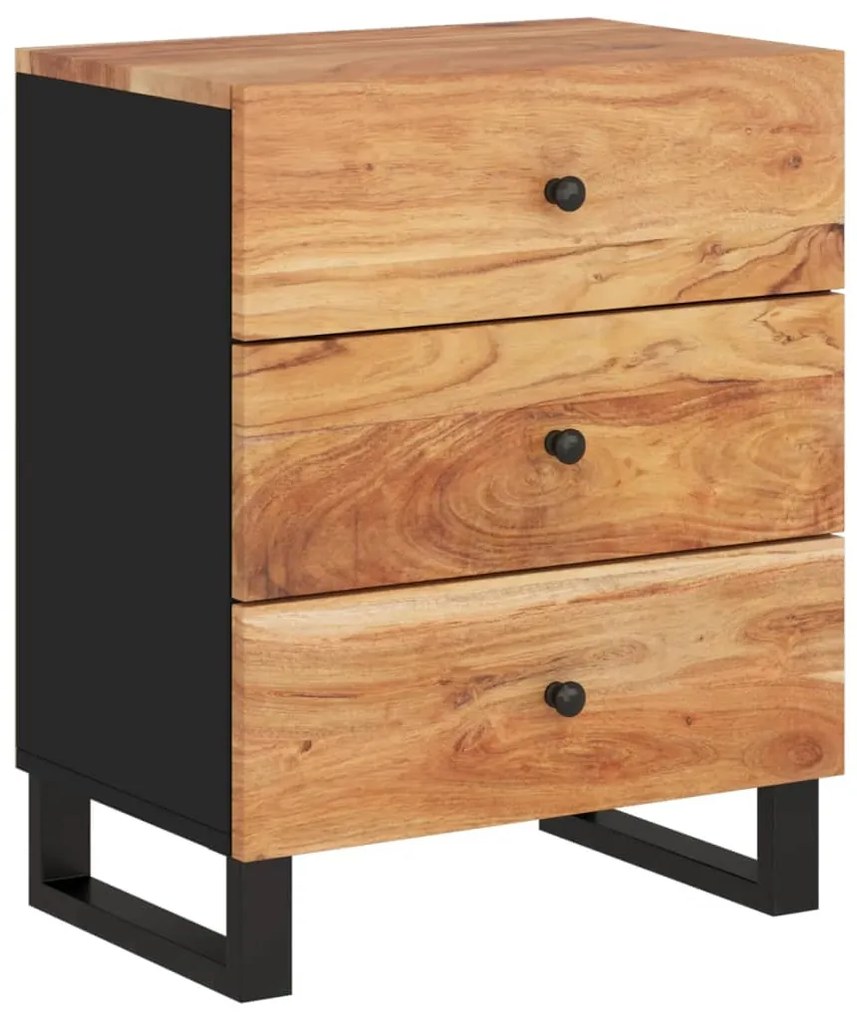 Mesa de cabeceira 50x33x62 cm acácia maciça/derivados madeira