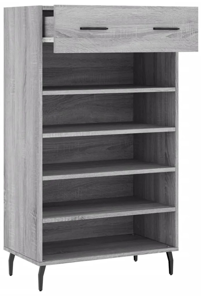 Sapateira 60x35x105 cm derivados de madeira cinzento sonoma