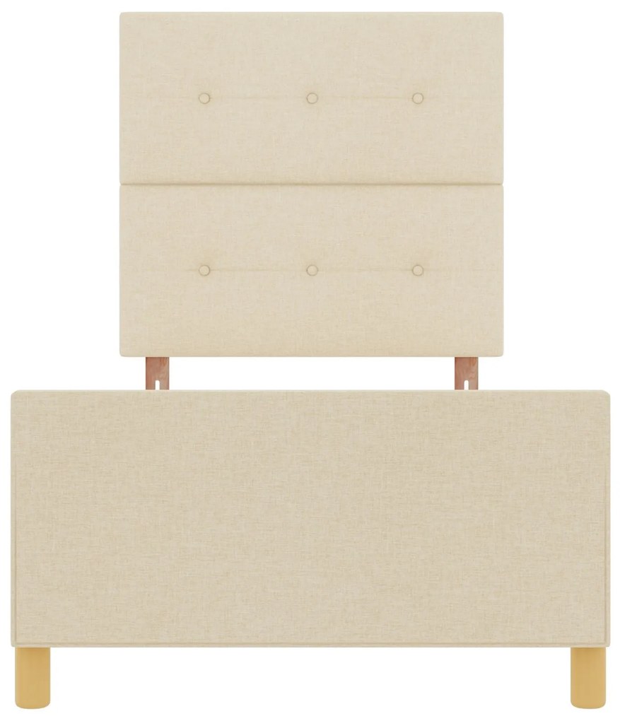 Cama vidaXL Creme 90x190 cm em Tecido
