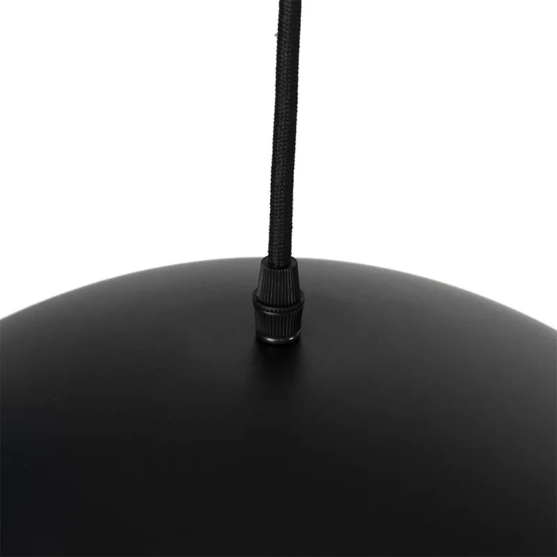 Candeeiro de suspensão industrial preto com dourado 2 luzes - Magnax Industrial