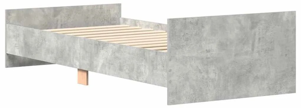 Estrutura de cama 100x200 cm derivados de madeira cinza sonoma