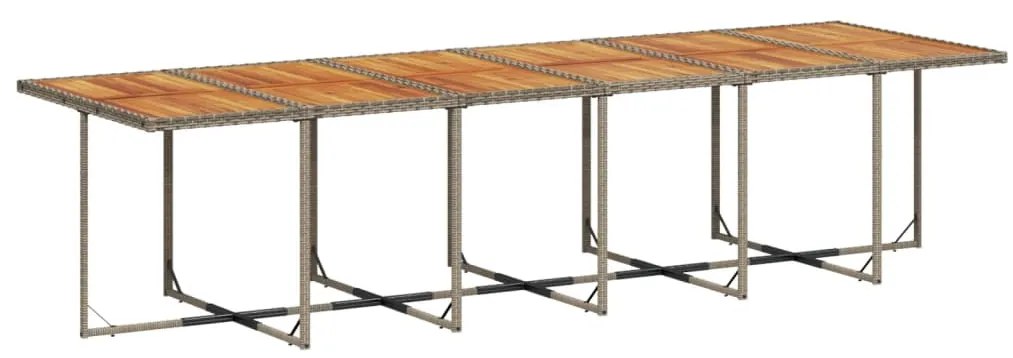 17 pcs conj. de jantar p/ jardim c/ almofadões vime PE cinzento