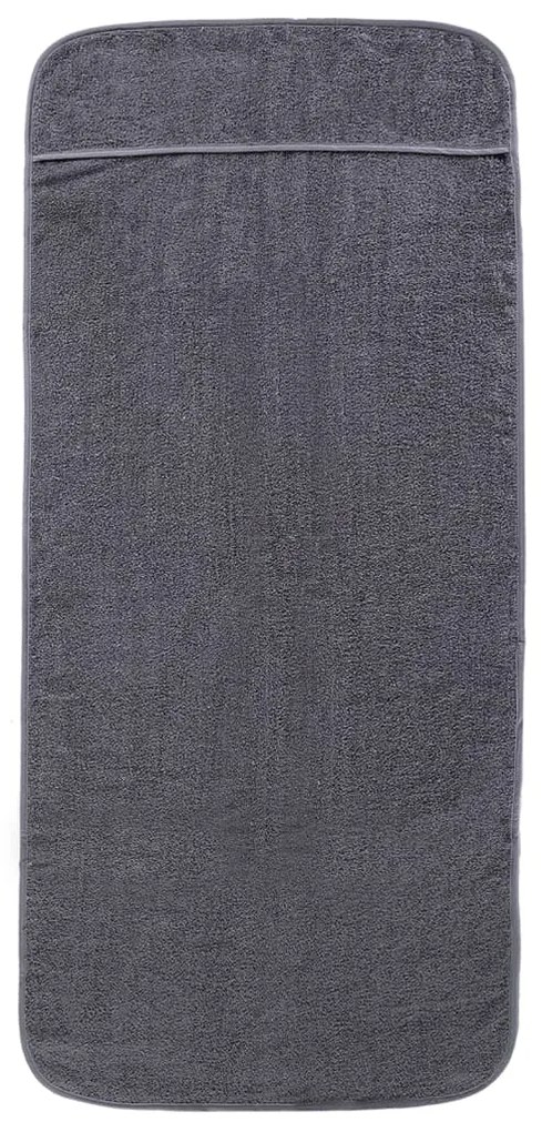 Toalhas de praia 4 pcs 60x135 cm tecido 400 GSM antracite