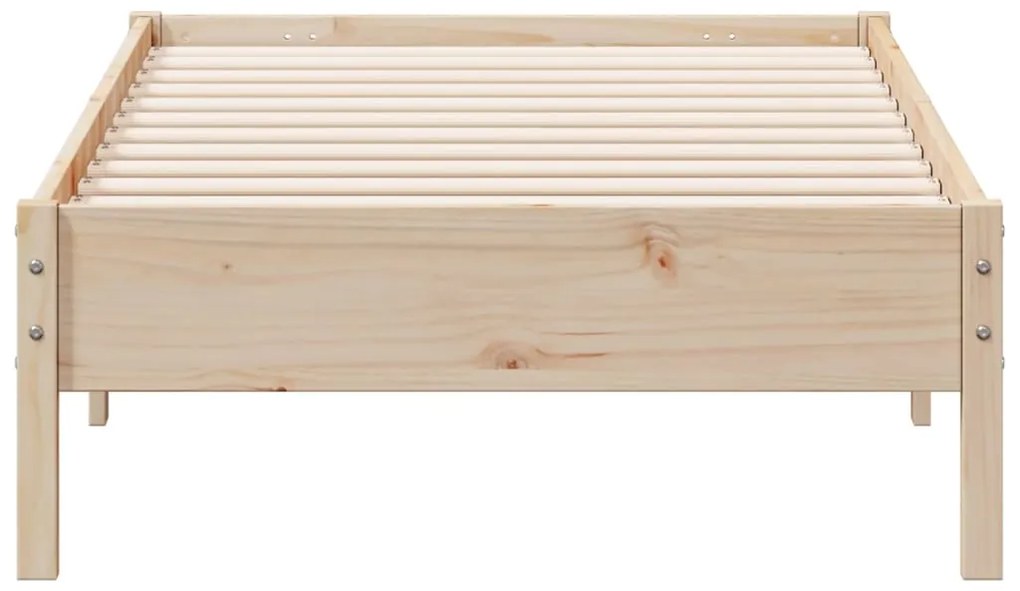 Cama sem colchão 75x190 cm madeira de pinho maciça
