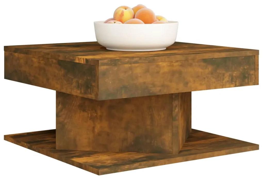 Mesa de centro 57x57x30 cm derivados de madeira carvalho fumado