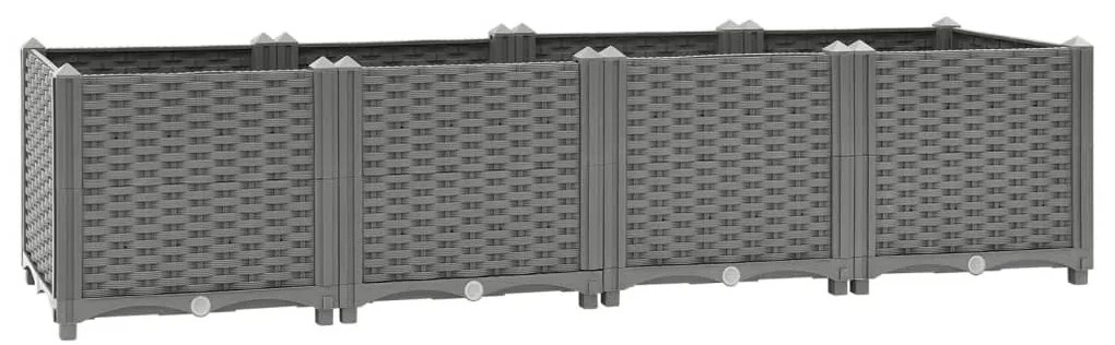 vidaXL Canteiro elevado 160x40x38 cm polipropileno