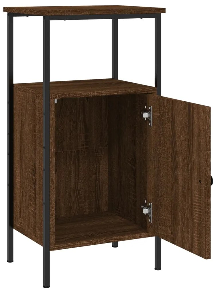 Mesas cabeceira 2pcs 41x31x80cm deriv.madeira carvalho castanho