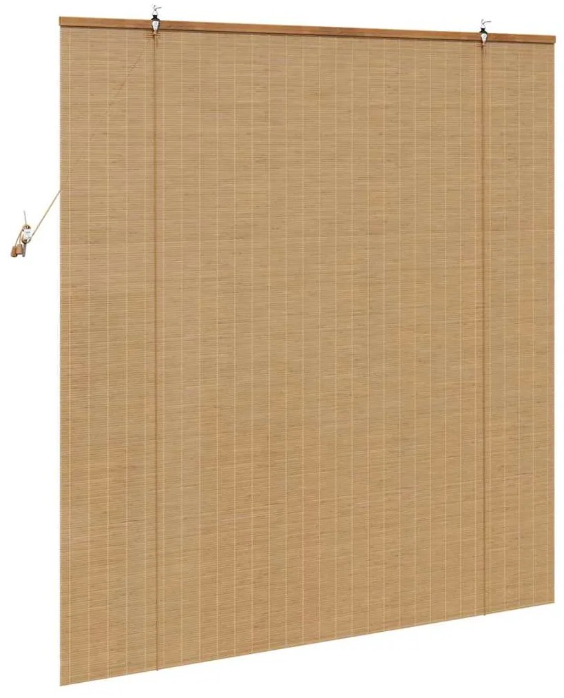 Persianas e Sombras de Janela Marrom Claro 150 x 160 cm Bambu