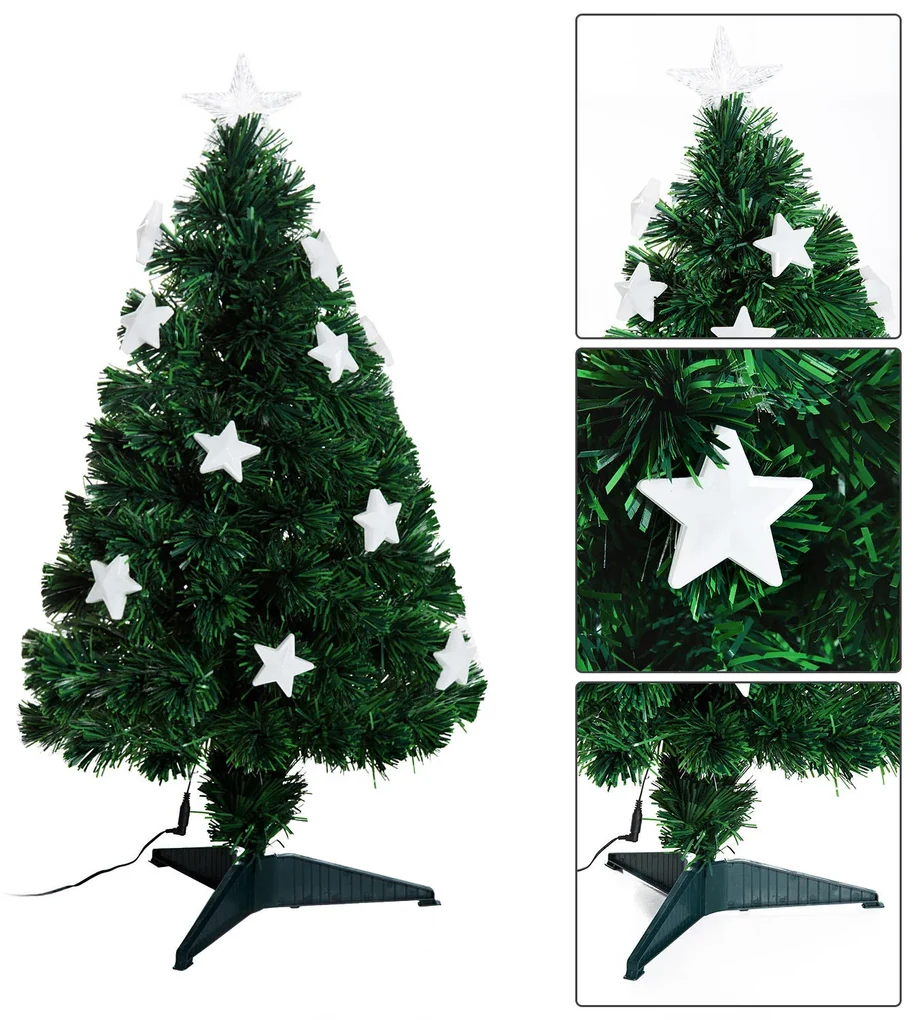 Árvore de natal pequena artificial ø40x90cm com luzes led 11