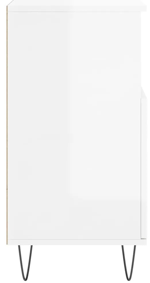 Aparadores 3 pcs derivados de madeira branco brilhante