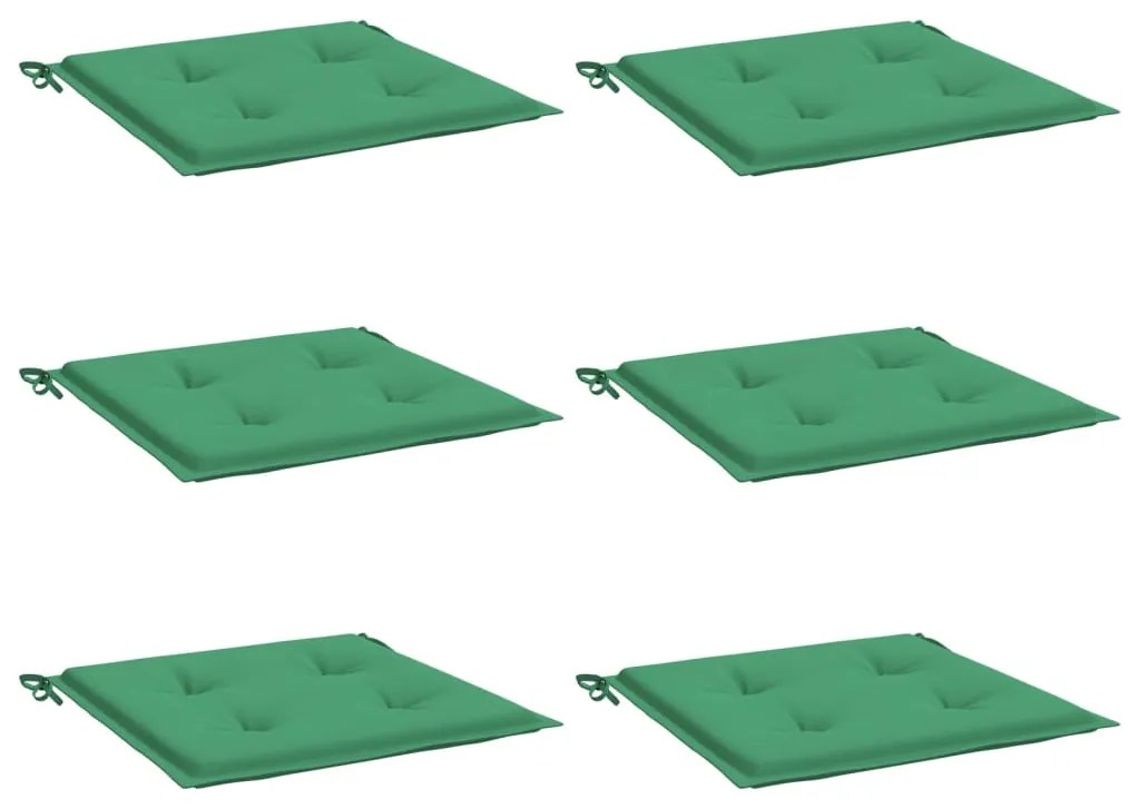 Almofadões p/ cadeiras de jardim 6 pcs tecido oxford verde