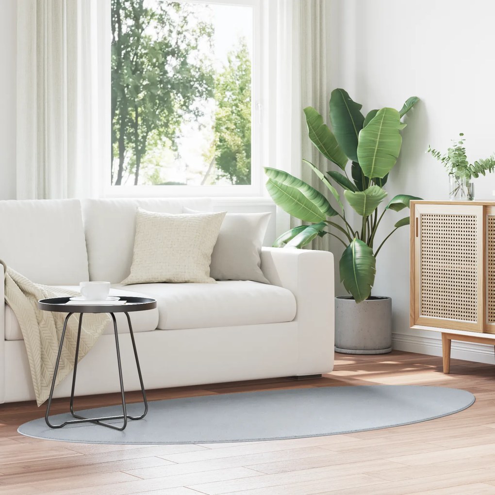 vidaXL Tapete 'HUARTE'Pelagem Curta Suave e Lavável Cinza 100x200 cm