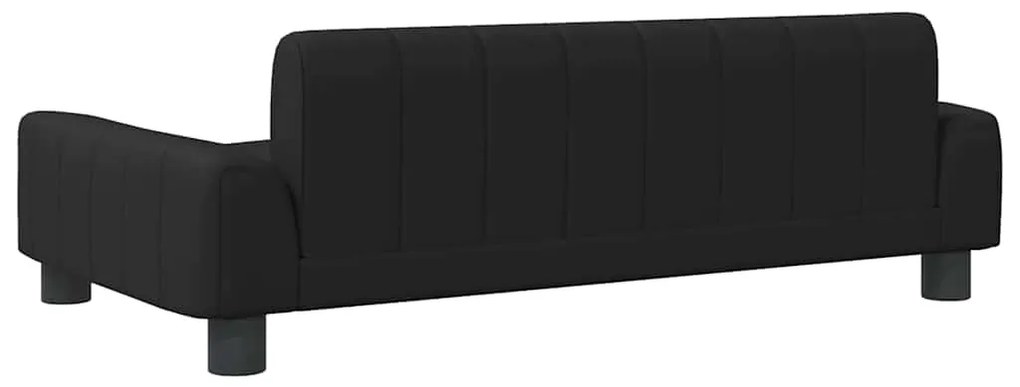 Cama para cães 90x53x30 cm couro artificial preto