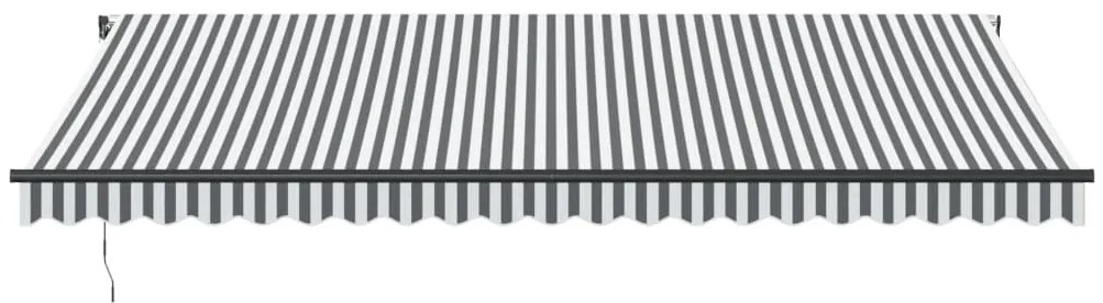 Toldo retrátil automático 500x350 cm antracite e branco