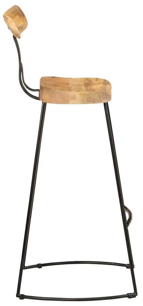 Bancos de bar 2 pcs 49x43x103 cm madeira de mangueira maciça