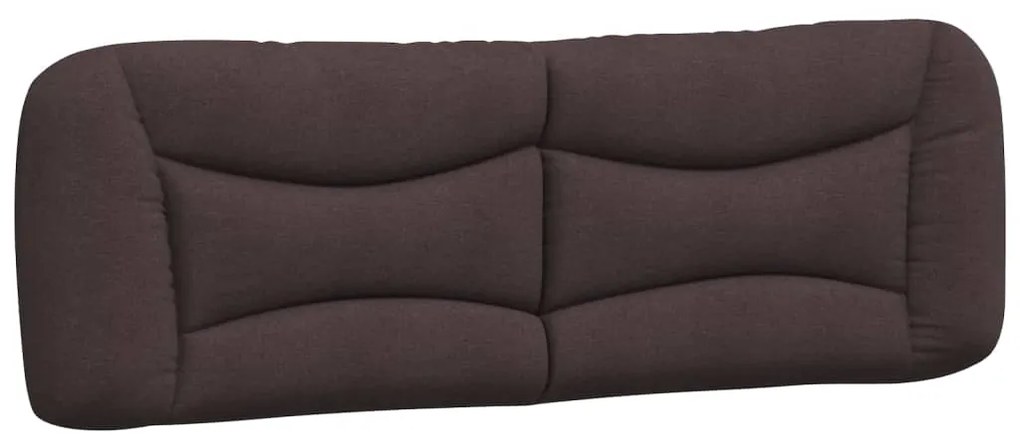 Estrutura de cama sem colchão 160x200 cm tecido castanho-escuro